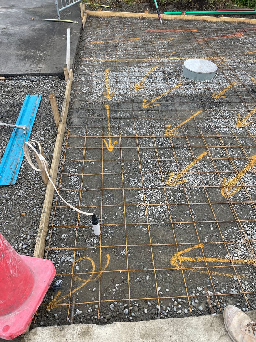 The ground is prepared to create a sturdy foundation for your architectural dreams. This involves digging, levelling and making sure everything is just right to create that sturdy foundation.